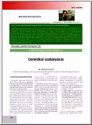 Dr. Heszky László - Genetikai szabályozás