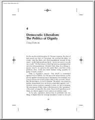 Craig Duncan - Democratic Liberalism, The Politics of Dignity