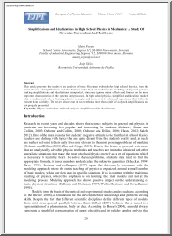 Simplifications and Idealizations in High School Physics in Mechanics, A Study Of Slovenian Curriculum And Textbooks