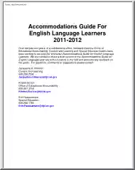 Accommodations Guide For English Language Learners