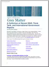A Collection of Recent NGO, Think Tank, and International Government