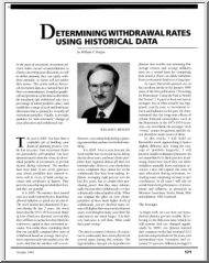 William P. Bengen - Determining withdrawal rates using historical data