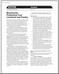 Biosecurity, Protecting Your Livestock and Poultry