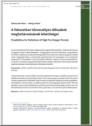 Debreceni-Pántya - A fokozottan tűzveszélyes időszakok meghatározásának lehetőségei