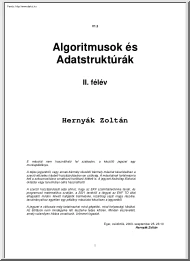 Hernyák Zoltán - Algoritmusok és adatstruktúrák, 2. félév