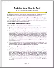 Dobbs-Woodyard - Training Your Dog to Cast
