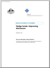Hedge Funds, Improving Disclosure