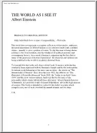 Albert Einstein - The World as I See it