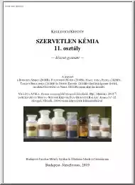 Keglevich Kristóf - Szervetlen kémia, 11. osztály