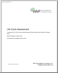 Life Cycle Assessment, Comparative LCA of the Environmental Impacts of Real Christmas and Artificial Christmas Trees