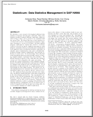 Nica-Sherkat-Andrei - Statisticum, Data Statistics Management in SAP HANA