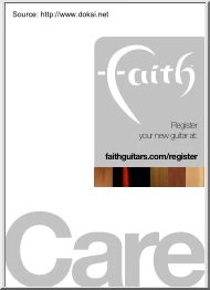 Care and Maintenance of your Faith Guitar