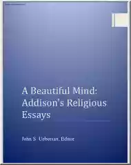 John S. Uebersax - A Beautiful Mind, Addisons Religious Essays