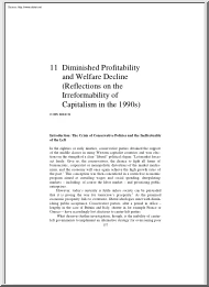 John Milios - Diminished Profitability and Welfare Decline, Reflections on the Irreformability of Capitalism in the 1990s