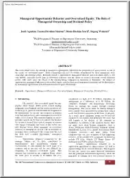 Sianturi-Syarif-Wahyudi - Managerial Opportunistic Behavior and Overvalued Equity, The Role of Managerial Ownership and Dividend Policy