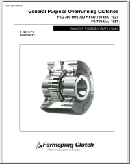 General Purpose Overrunning Clutches, Service and Installation Instructions