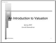 Aswath Damodaran - An introduction to valuation