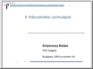 Solymossy Balázs - A fröccsöntési