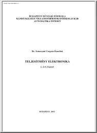 Dr. Iváncsyné Csepesz Erzsébet - Teljesítmény elektronika