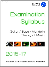 Examination Syllabus, Guitar, Bass, Mandolin