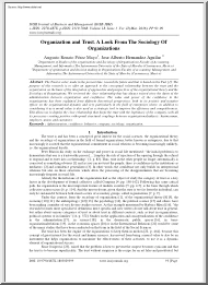 Mayo-Aguilar - Organization and Trust, A Look From The Sociology Of Organizations