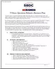 75 Basic Questions Behind a Business Plan