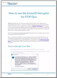 How to use the Emsisoft Decryptor for