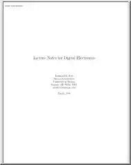 Raymond E. Frey - Lecture Notes for Digital Electronics