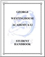 George Westinghouse Academy, Student Handbook
