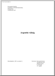 Ruzsinszki Renáta - Argentin válság
