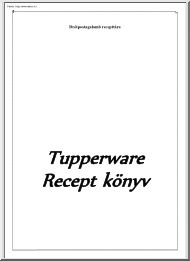 Tupperware receptkönyv