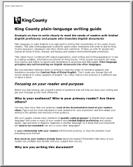 King County Plain Language Writing Guide
