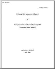 National Risk Assessment Report on Money Laundering and Terrorist Financing
