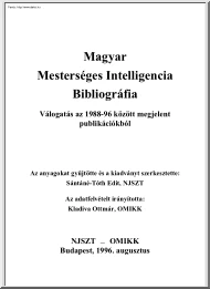 Sántáné-Tóth Edit - Magyar Mesterséges Intelligencia Bibliográfia