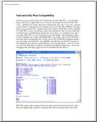 Toad and SQL plus compatibility