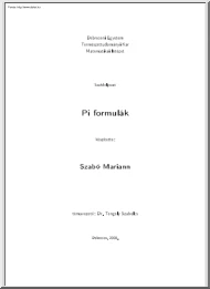 Szabó Mariann - Pi formulák