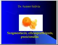 Dr. Szántó Szilvia - Szegmentáció, célcsoportképzés, pozícionálás