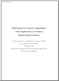 Multiobjective Genetic Algorithms with Application to Control Engineering Problems