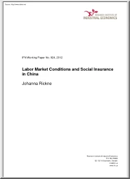 Johanna Rickne - Labor Market Conditions and Social Insurance in China