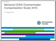 National CFA Charterholder Compensation Study