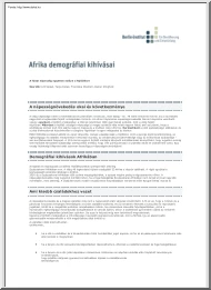 Sippel-Kiziak-Woellert-Klingholz - Afrika demográfiai kihívásai