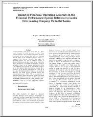 Achchuthan-Jasinthan - Impact of Financial, Operating Leverage on the Financial Performance, Special Reference to Lanka Orix Leasing Company Plc in Sri-Lanka