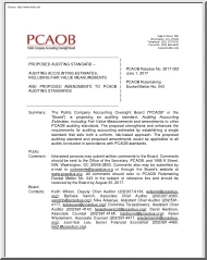 Auditing Accounting Estimates, Including Fair Value Measurements and Proposed Amendments to PCAOB Auditing Standards