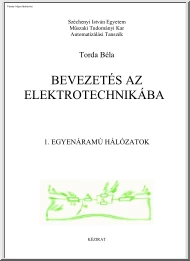 Torda Béla - Bevezetés az elektrotechnikába, Egyenáramú hálózatok