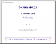 Dhammapada, a törvény útja - Buddha tanításai