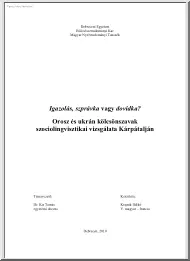 Krajnik ildikó - Igazolás, szprávka vagy dovidka, Orosz és ukrán kölcsönszavak szociolingvisztikai vizsgálata Kárpátalján