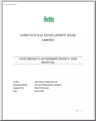 Anti Money Laundering Policy and Manual