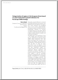 Tímea Győri - Categorisation of regions in the European Union based on smart and inclusive growth indicators for the Europe 2020 strategy