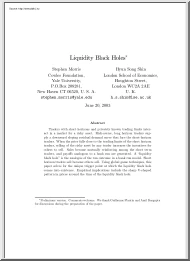 Morri-Shin - Liquidity black holes