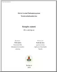 Tóth András - Komplex számok